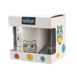 Porcelánový hrnček SOVA s farbami a štetcom, 380 ml - galéria #3