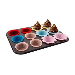 Kovová forma na muffiny so silikónovými košíčkami 12 ks - galéria #1
