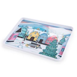 Melamínová tácka VIANOČNÁ DEDINA - galéria #1