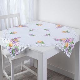 Stredový obrus s výšivkou FAREBNÉ TULIPÁNY 85 × 85 cm - galéria #4