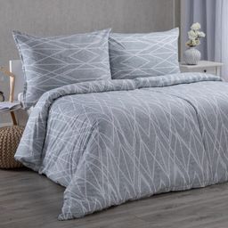 Krepové posteľné obliečky GRAY STRIPES - galéria #1