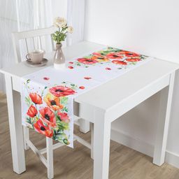 Behúň s potlačou ČERVENÉ VLČIE MÁKY 40 x 110 cm - galéria #3