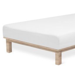 Napínacia plachta na posteľ jersey s elastanom biela - galéria #4