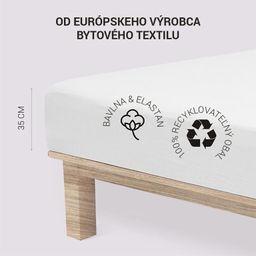 Napínacia plachta na posteľ jersey s elastanom biela - galéria #2