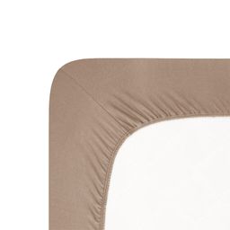 Napínacia plachta na posteľ jersey s elastanom orechová - galéria #3