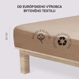 Napínacia plachta na posteľ jersey s elastanom orechová - galéria #2