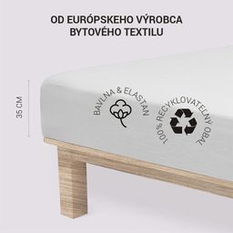 Napínacia plachta na posteľ jersey s elastanom šedá - galéria #2