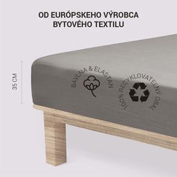 Napínacia plachta na posteľ jersey s elastanom antracitová - galéria #2