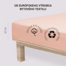 Napínacia plachta na posteľ jersey s elastanom púdrová - galéria #2
