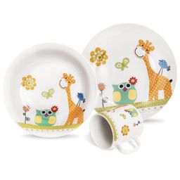 Porcelánová detská jedálenská súprava ŽIRAFA 3 ks