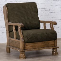 kreslo s drevenými rúčkami (š. 50 - 80 cm)