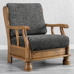 kreslo s drevenými rúčkami (š. 40 - 70 cm)