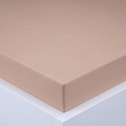 Napínacia plachta na posteľ jersey EXCLUSIVE orechová