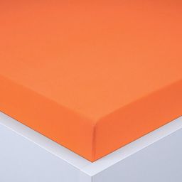 Napínacia plachta na posteľ jersey EXCLUSIVE oranžová