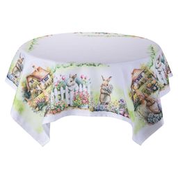 Stredový obrus s potlačou ZAJAČIKOVIA V ZÁHRADE 85 x 85 cm