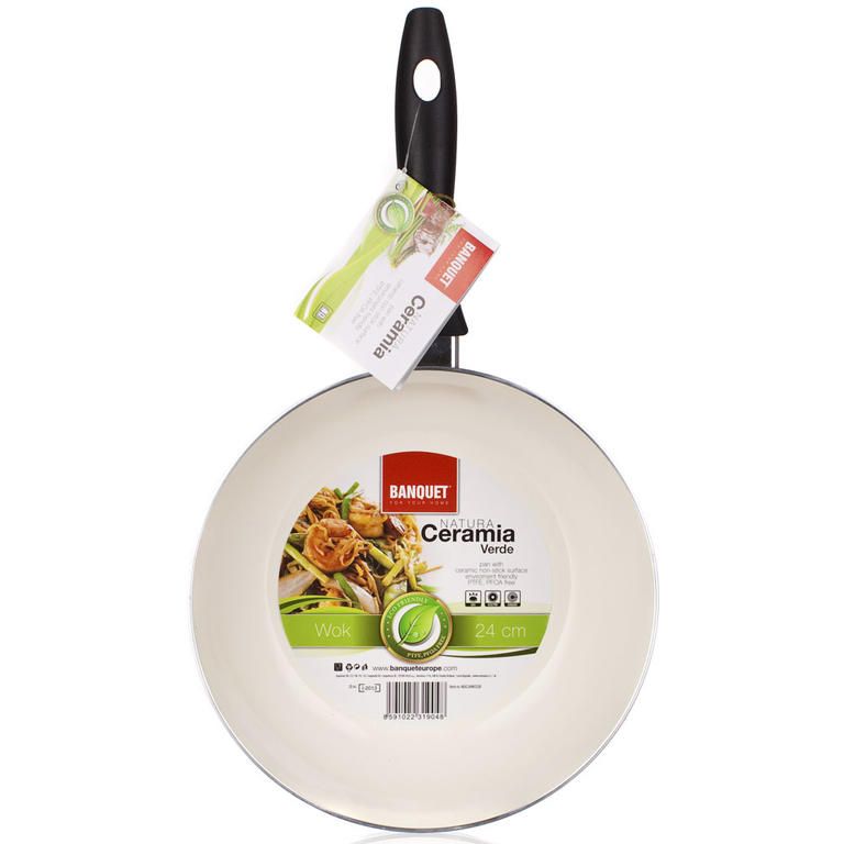 Keramická panvica WOK 24 cm Natura Ceramia Verde, BANQUET - galéria #1