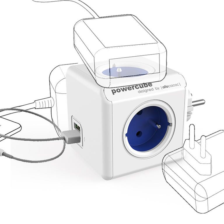 Rozbočovač PowerCube Extended USB modrý - galéria #1