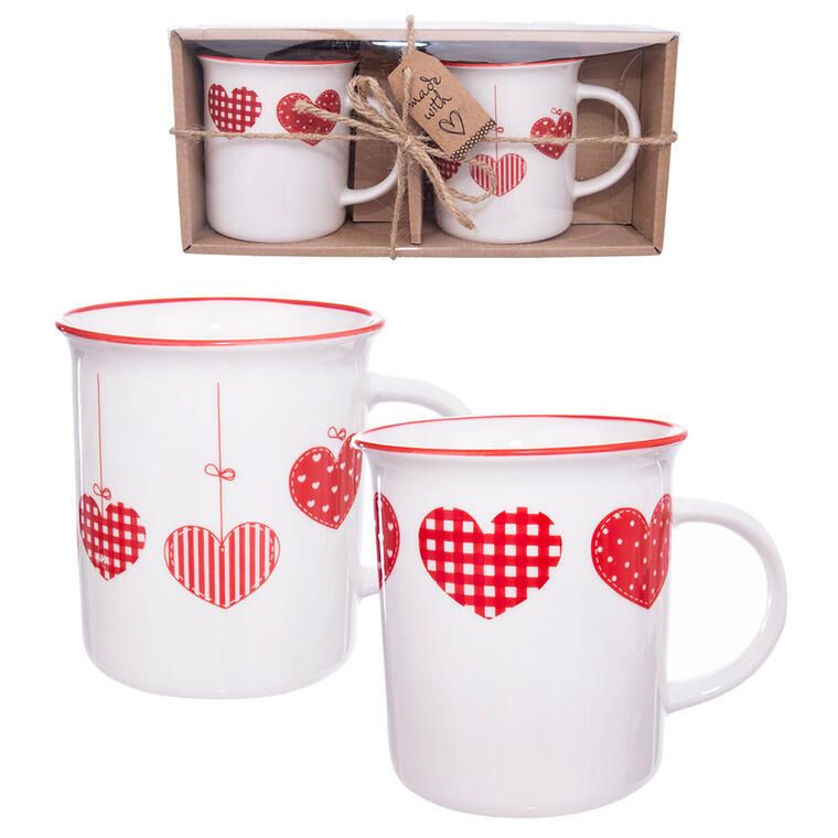 Súprava porcelánových hrnčekov HOME LOVE 350 ml 2 ks - galéria #1
