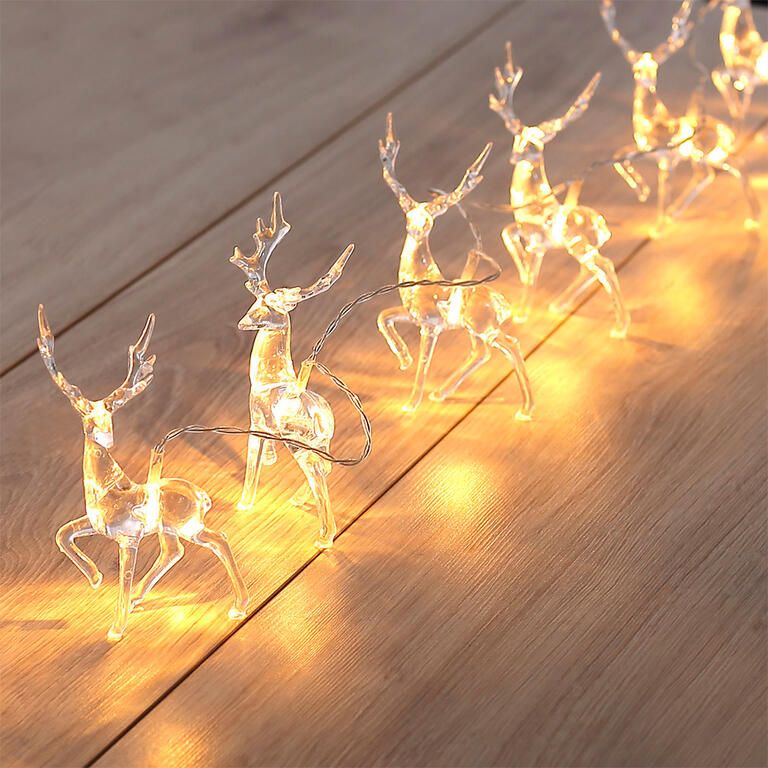 Svetelná reťaz s 10 LED sobmi 1,65 m - galéria #1