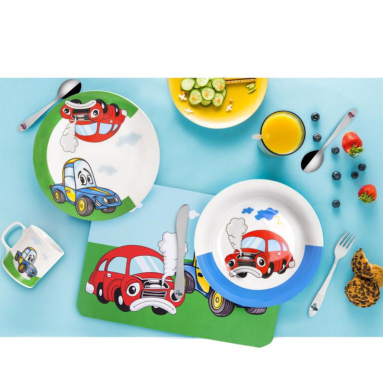 Detská porcelánová jedálenská súprava AUTO 3 ks - galéria #5
