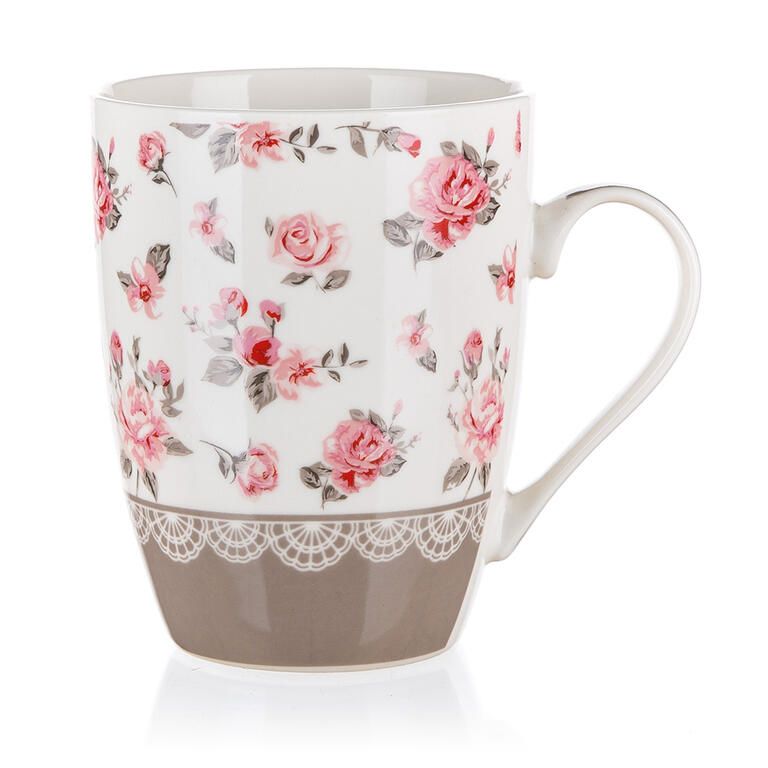 Sada keramických hrnčekov PINK FLOWER 340 ml 2 ks - galéria #1