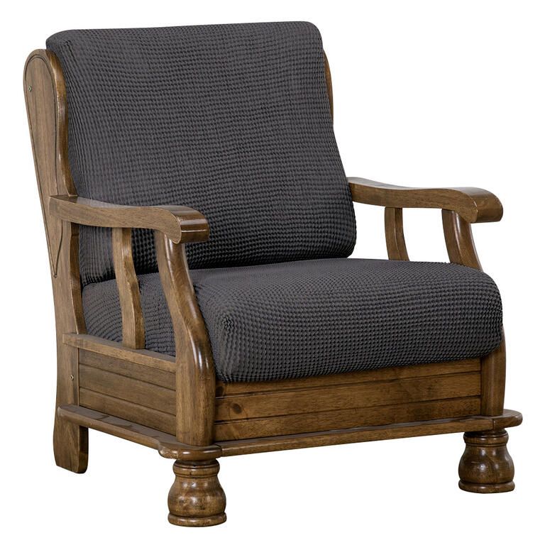 kreslo s drevenými rúčkami (š. 50 - 80 cm) - galéria #1