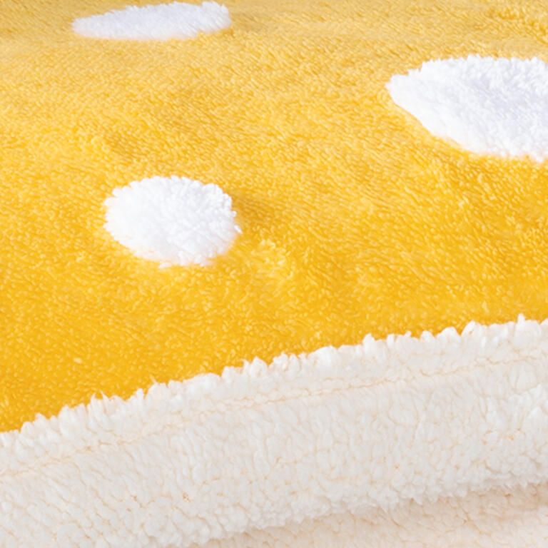 Baránková deka z mikrovlákna HAPPY DOTS MUSTARD 140 x 200 cm - galéria #3