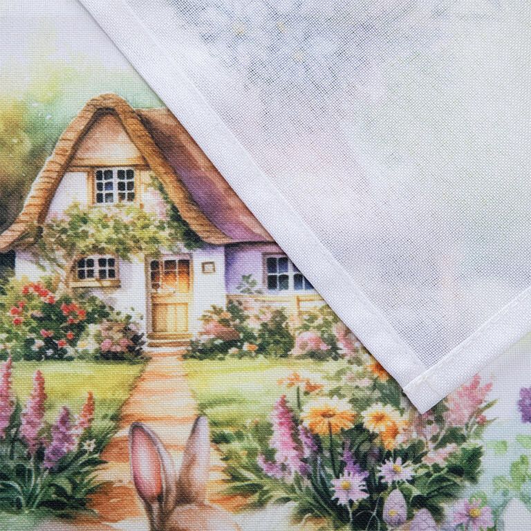 Stredový obrus s potlačou ZAJAČIKOVIA V ZÁHRADE 85 x 85 cm - galéria #3