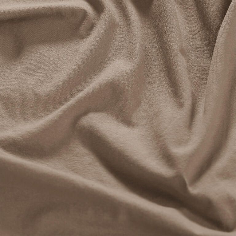 Napínacia plachta na posteľ jersey s elastanom orechová - galéria #1