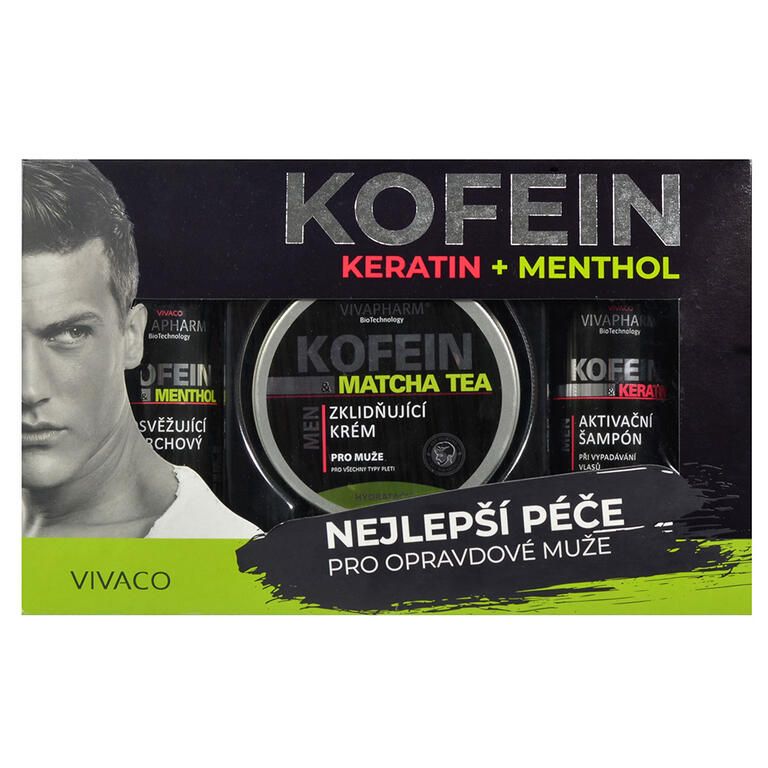 Darčeková kazeta kozmetiky s keratínom a kofeínom pánska