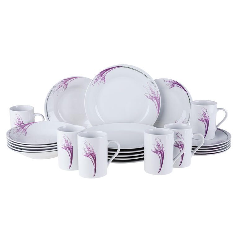 Porcelánová jedálenská súprava VIOLET 24 ks