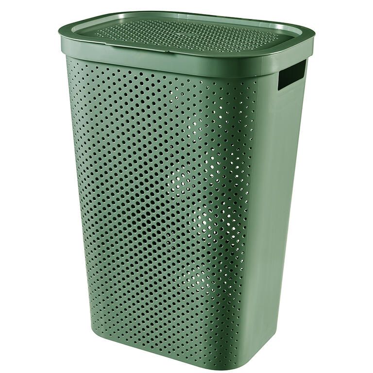 Kôš na špinavú bielizeň INFINITY recyklovaný plast zelený 60 l