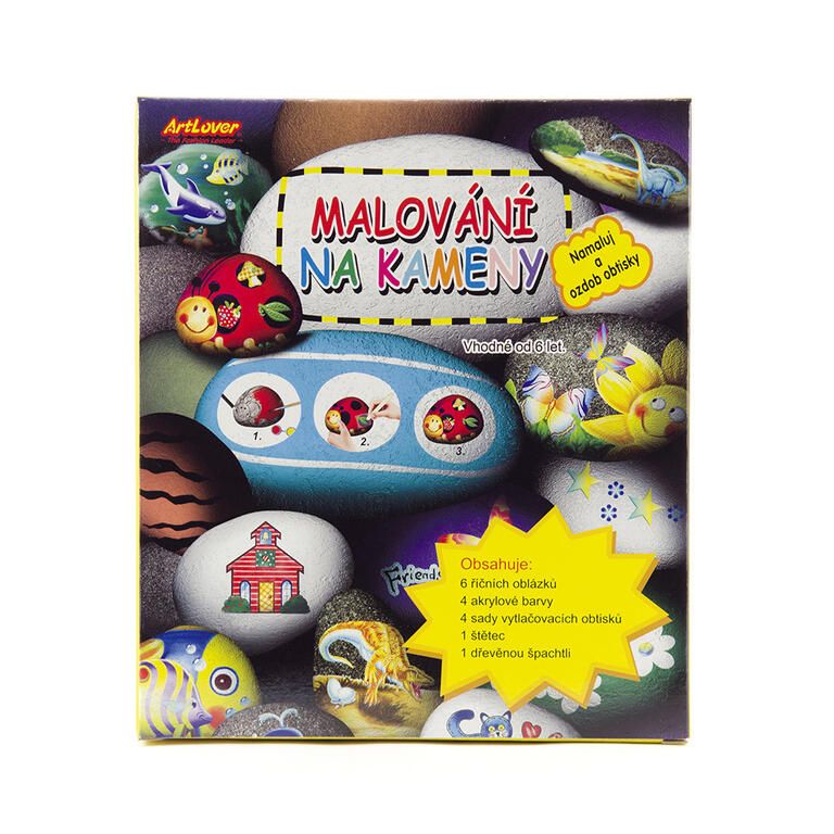 Maľovanie na kamene s odtlačkami