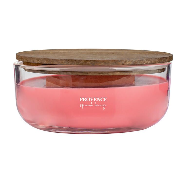 Sviečka WOODEN s dreveným knôtom, Korenené bobuľoviny 240 g