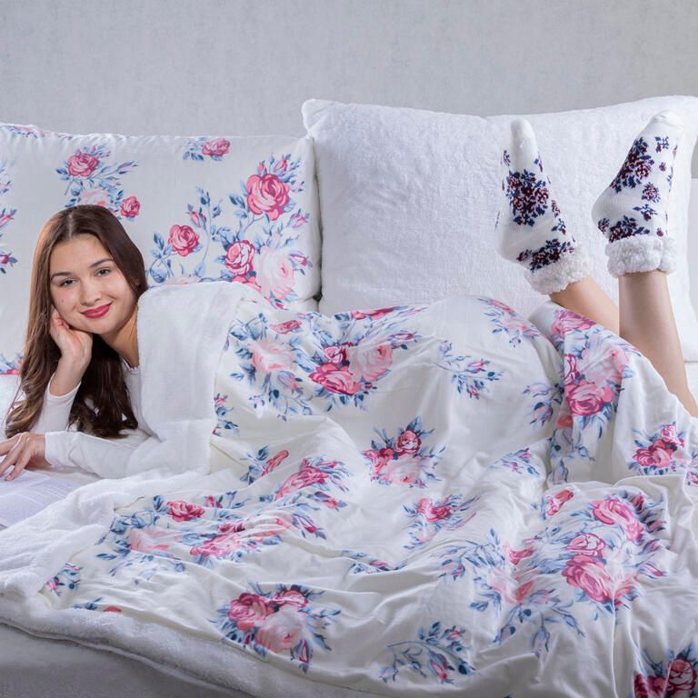 Baránková súprava z mikrovlákna ROSABELLA 3 ks + Hrejivé ponožky ZADARMO