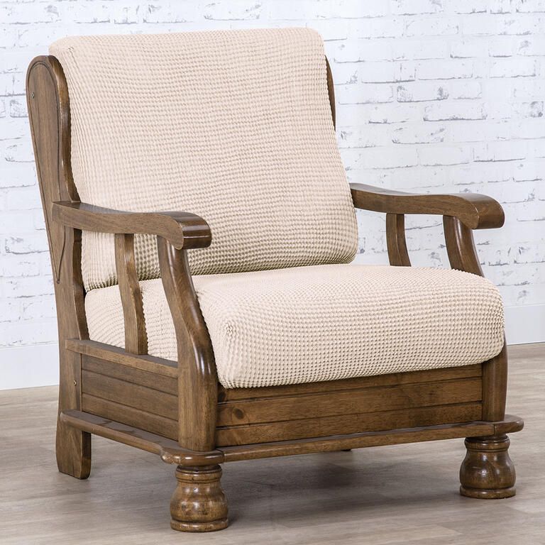 kreslo s drevenými rúčkami (š. 50 - 80 cm)