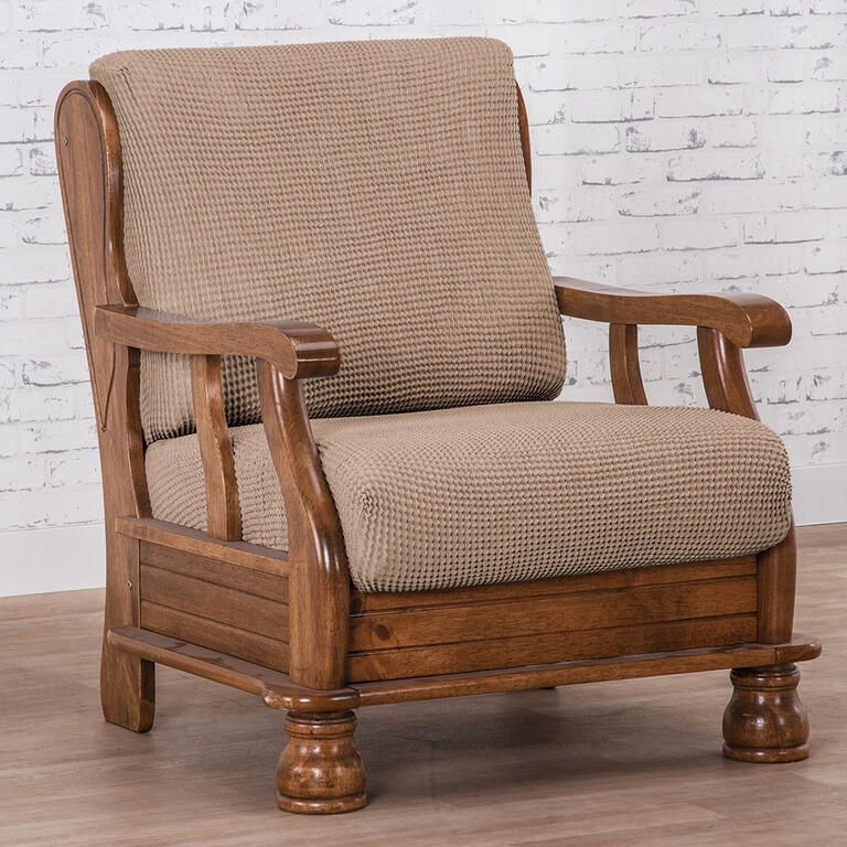 kreslo s drevenými rúčkami (š. 50 - 80 cm)
