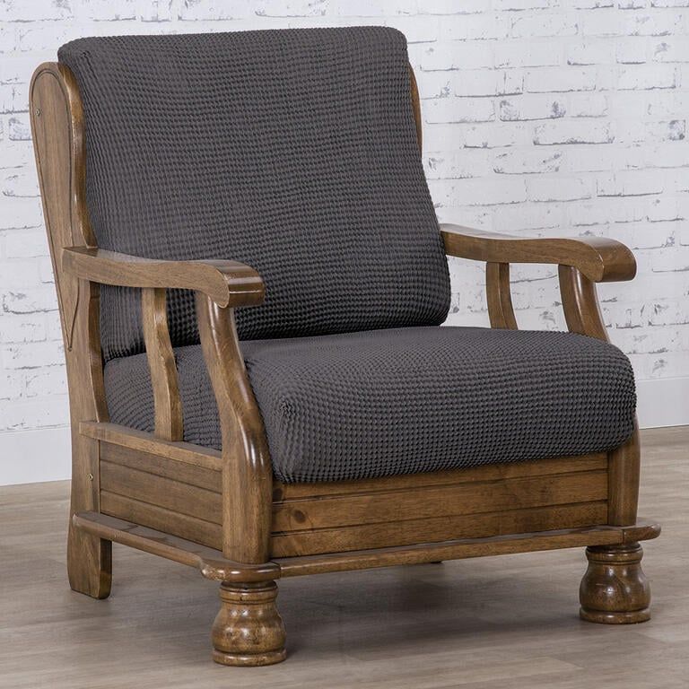 kreslo s drevenými rúčkami (š. 50 - 80 cm)