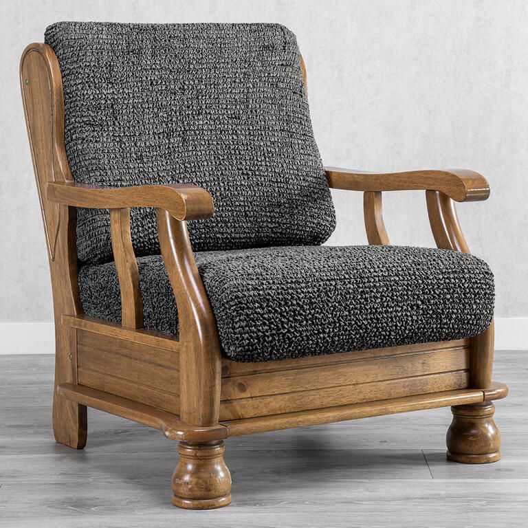 kreslo s drevenými rúčkami (š. 40 - 70 cm)