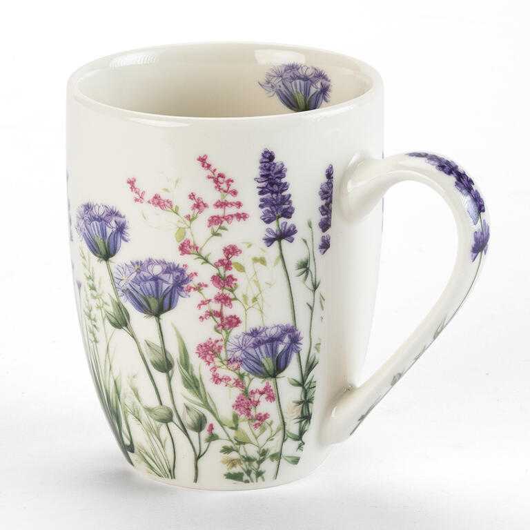 Porcelánový hrnček LEVANDUĽOVÁ ZÁHRADA v darčekovej krabičke 350 ml