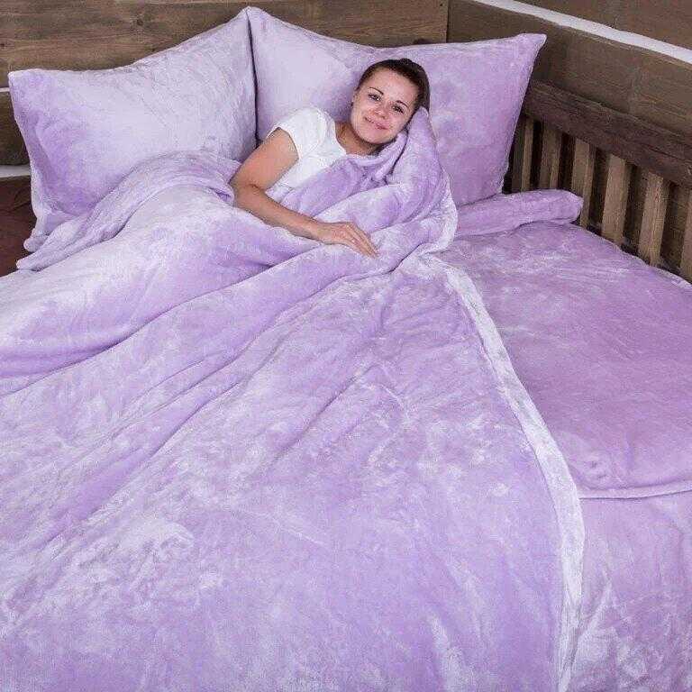 Posteľné obliečky z mikroplyšu fialové