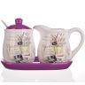 Keramická mliečenka a cukornička Lavender, BANQUET